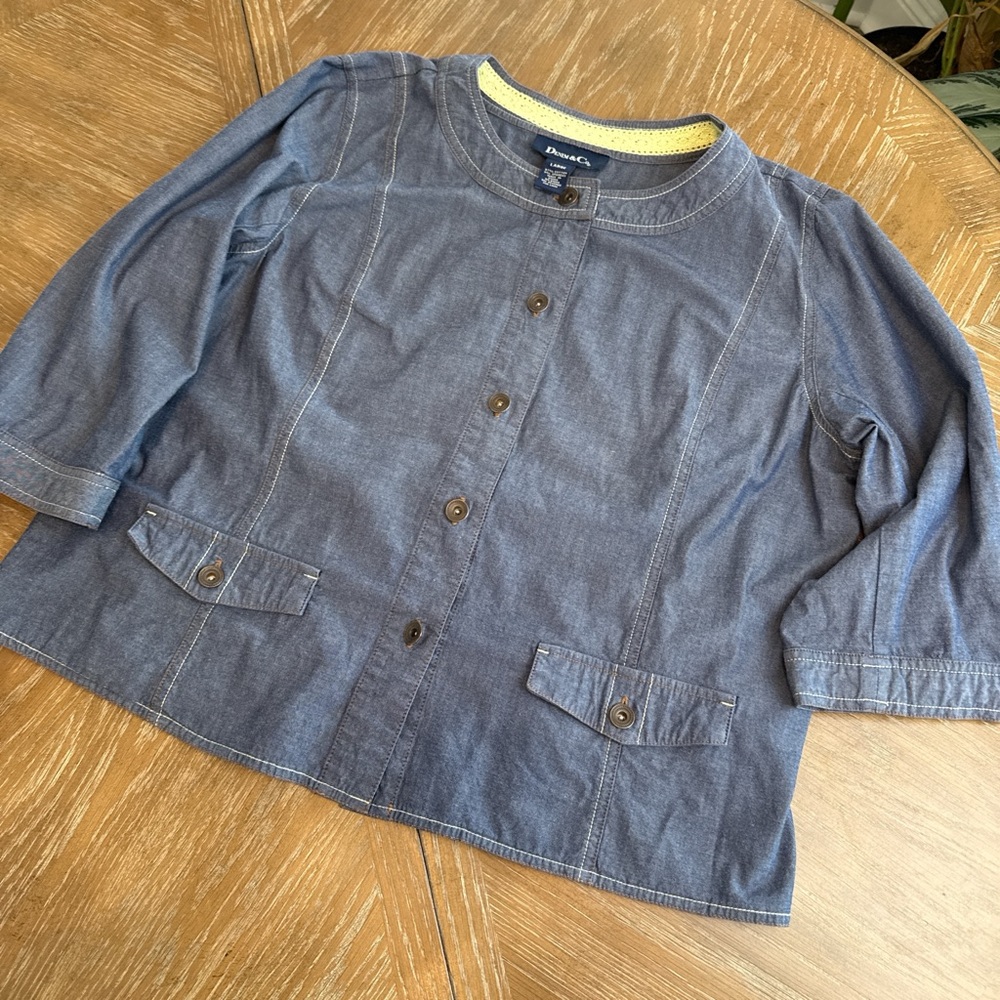 Denim&Co button up Jacket with pockets